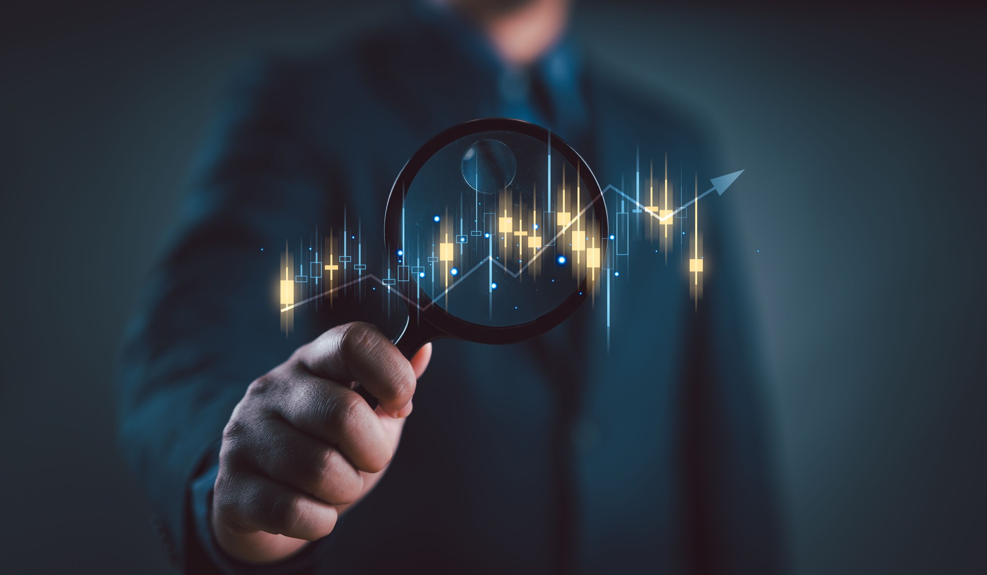 Businesspeople investor trader analyze financial data chart trading forex, investing in stock markets, funds and digital assets, Business finance technology and investment concept. Trade, budget.